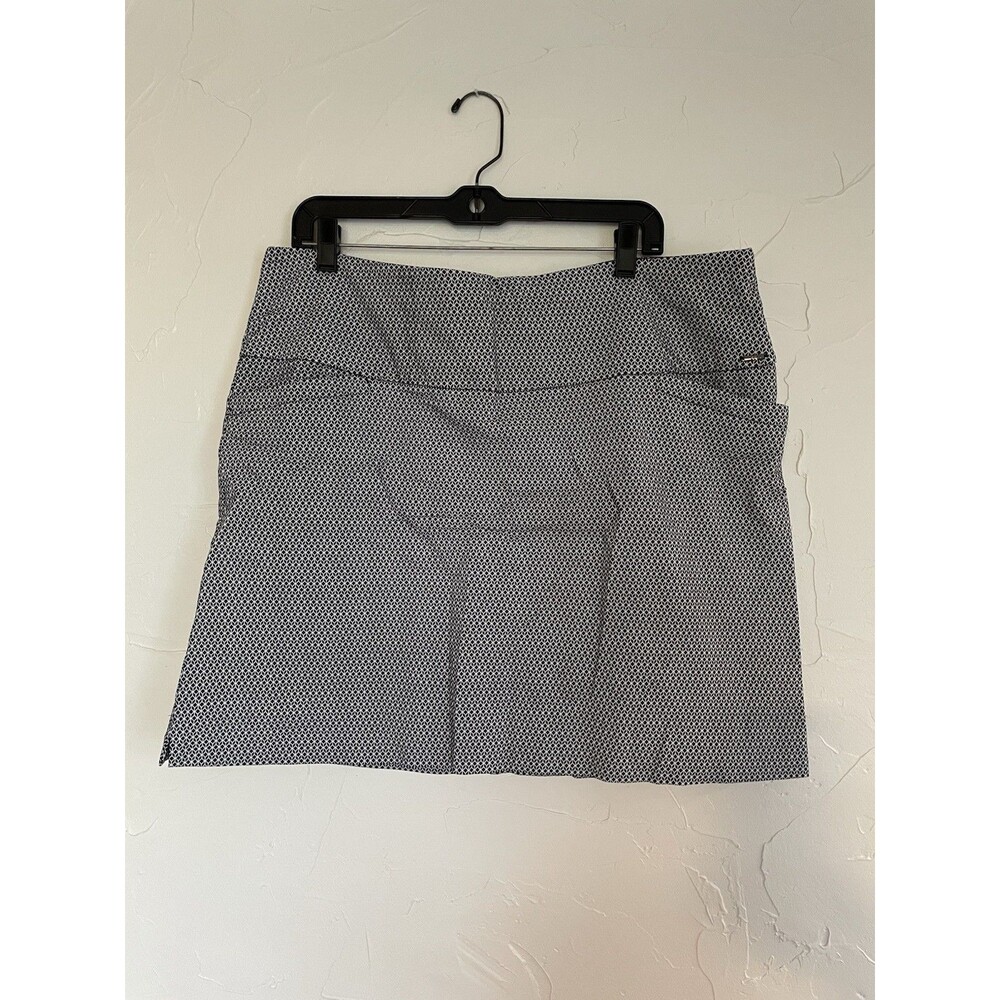SC & Co Women’s Size XXL Skort Stretch Black White Geometric W/ Pockets Pull-On